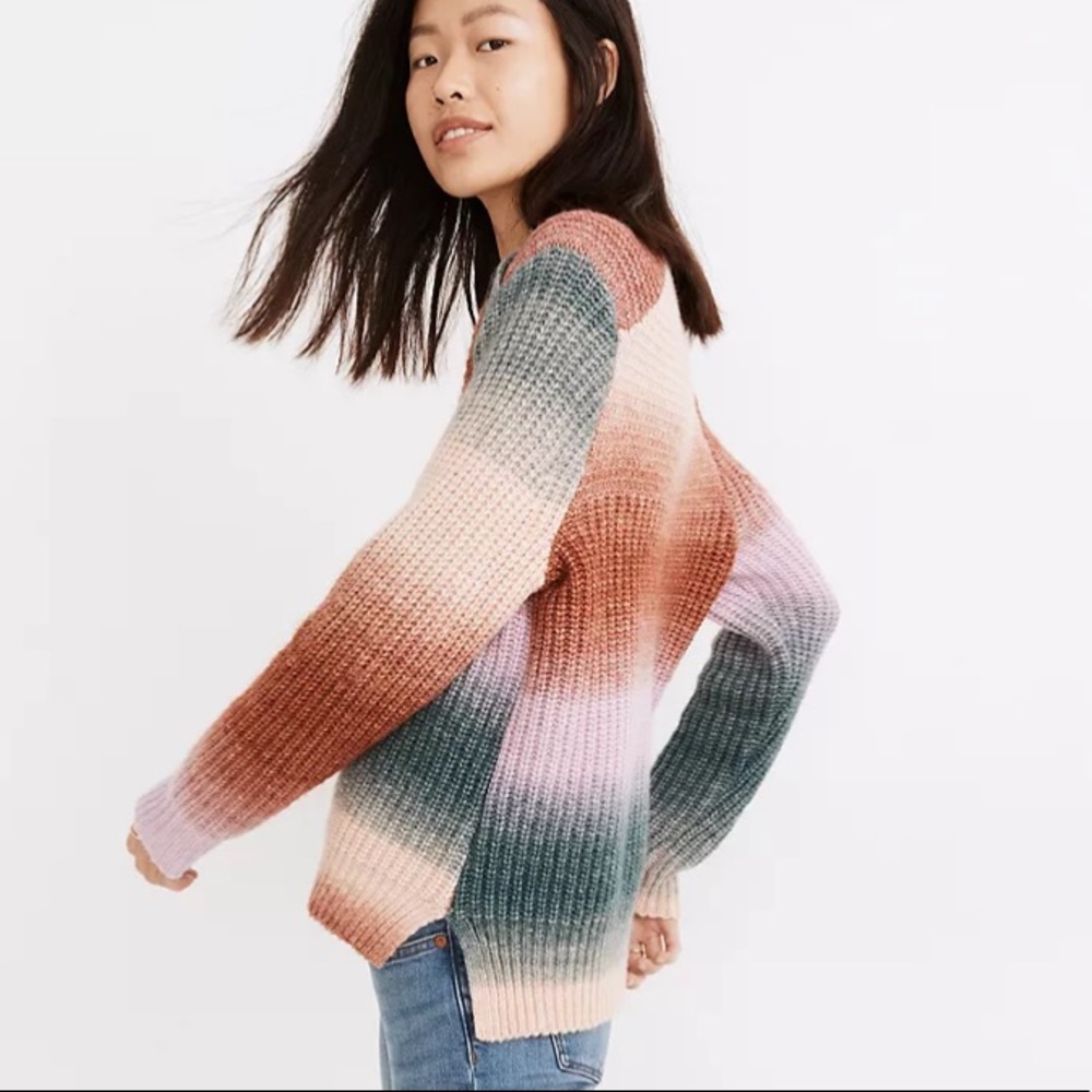 Madewell Space-Dyed Button Shoulder Pullover